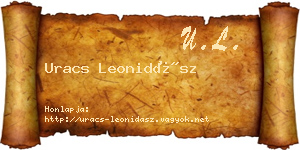 Uracs Leonidász névjegykártya
